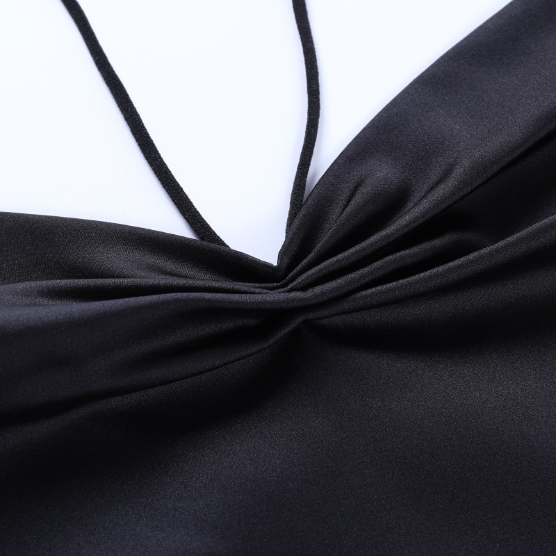 Áo Tank Top Cổ Chữ V Hở Lưng Màu Trơn Thời Trang Quyến Rũ Cho Nữ