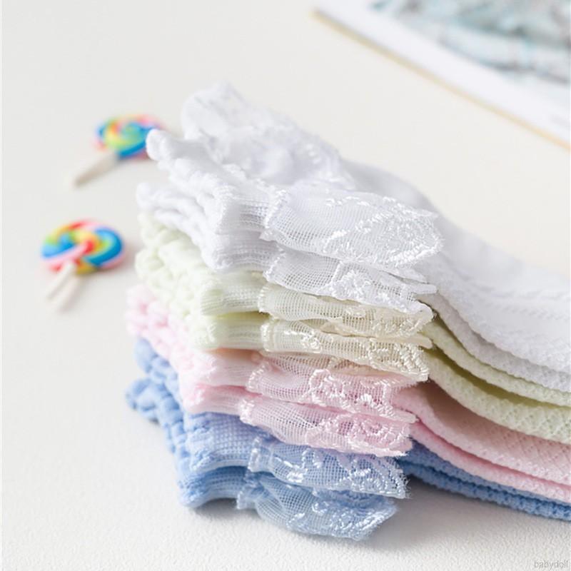 Vớ cotton phối ren đáng yêu cho bé gái