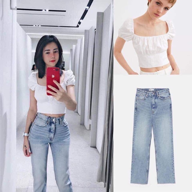 Áo trắng croptop