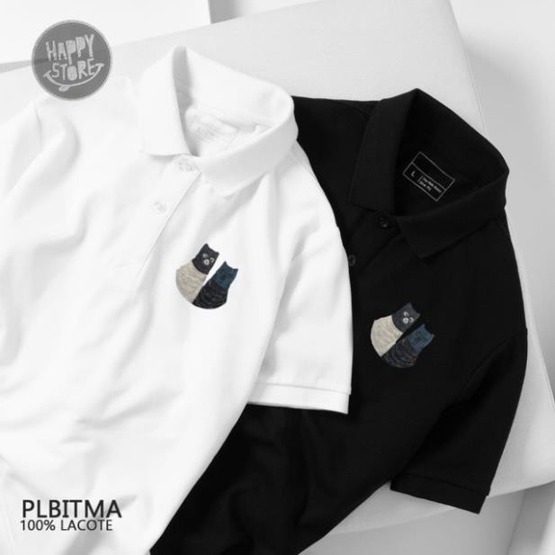 ÁO POLO MÈO SIÊU CUTE BỊT MẶT cotton 100% cao cấp