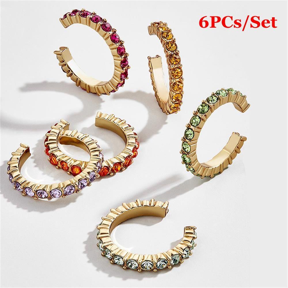 Set 6 Khuyên Vành Tai Thời Trang Cá Tính Cho Nữ