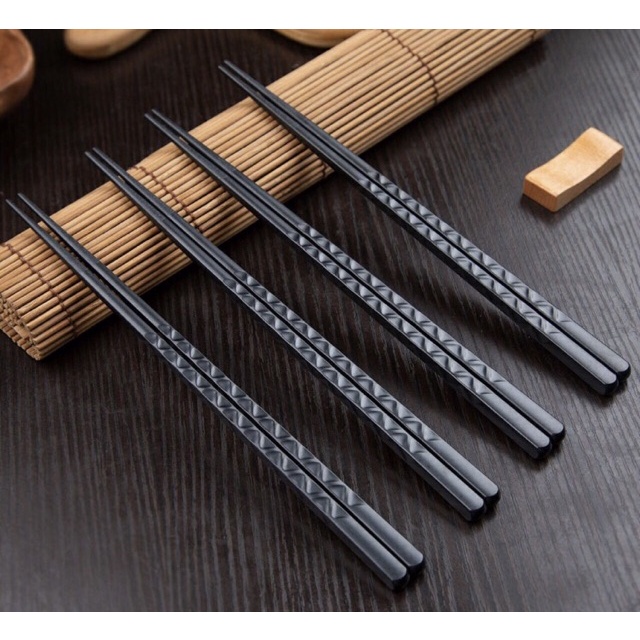 Set 10 đôi đũa OHASHI NHẬT BẢN - Sợi Thủy Tinh Chống mốc, chống trơn, chịu nhiệt tới 200 độ bìa xanh