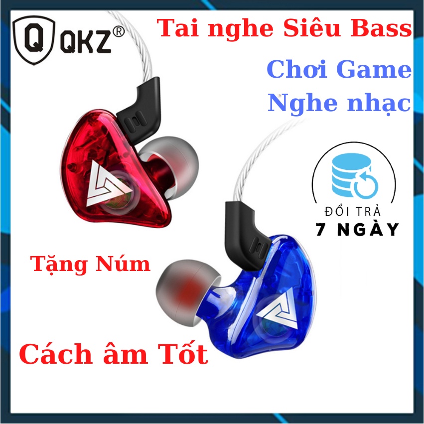 Tai nghe QKZ CK5 Siêu Bass Chơi Game Nghe Nhạc bản PRO 2021 - tai nghe nhét tai chống ồn tốt, có mic đàm thoại