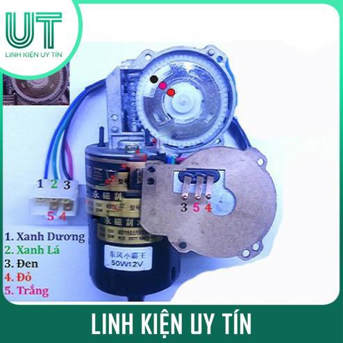 Động Cơ Quay Vịt, Gà, Rèm Cửa 12V 50W