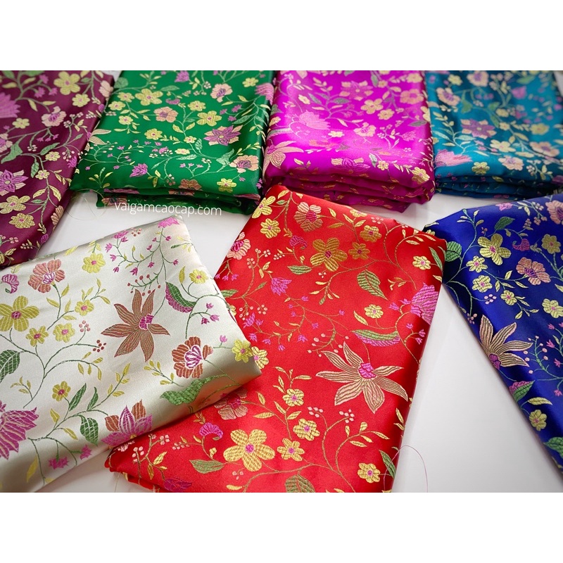 Vải Gấm Hoa Dây khổ 1,2m