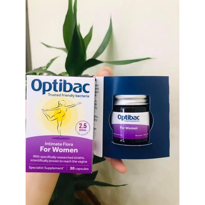 Optibac Tím - Men Vi Sinh Phụ Khoa, Chăm Sóc Vùng Kín, Lợi Khuẩn, Tăng Sức Đề Kháng