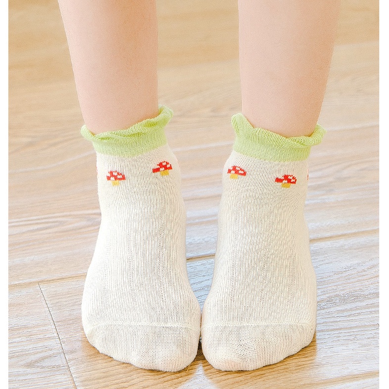 Bộ 5 Đôi Vớ Cotton Họa Tiết Hoạt Hình Cho Bé Gái 1-12 Tuổi
