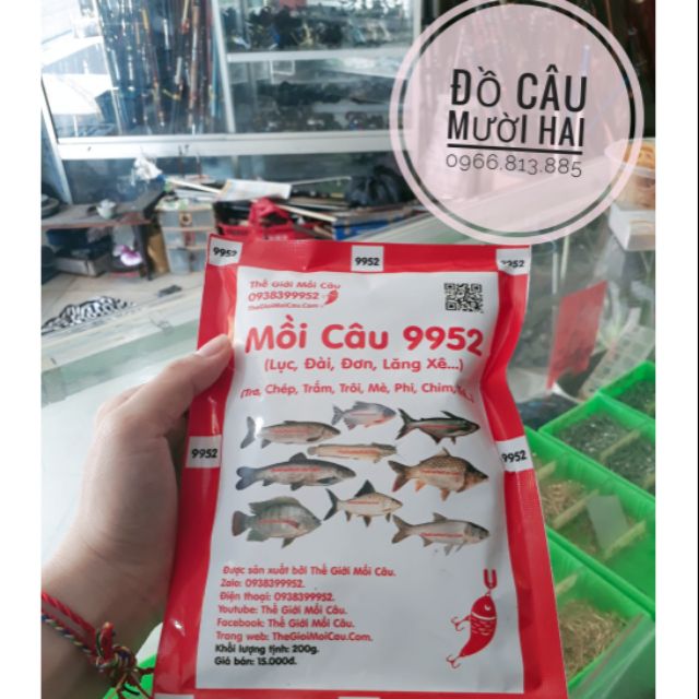 Mồi Câu 9952 (Tra,Chép, Trắm,Trôi,Mè,Phi,Trê.....)
