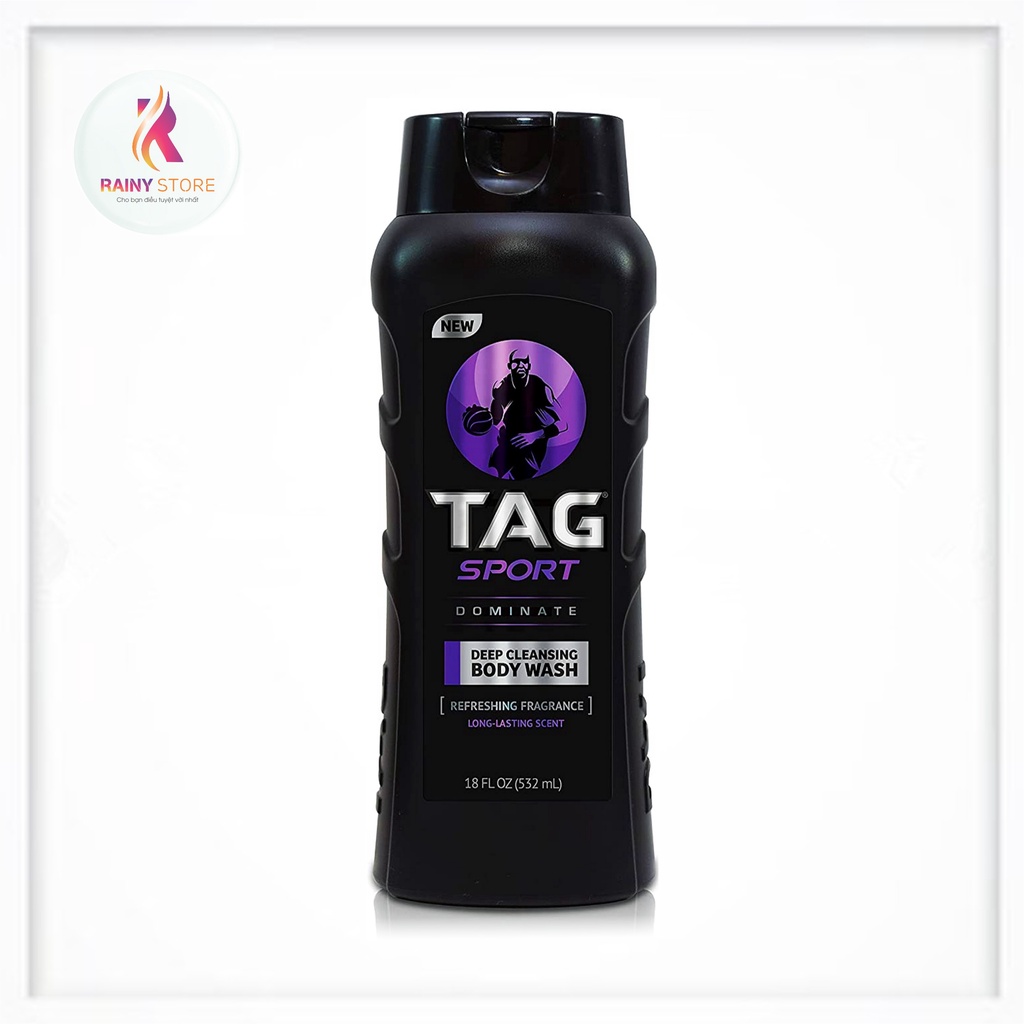 Sữa tắm làm sạch sâu cho nam TAG Sport Dominate 532ml chính hãng Mỹ