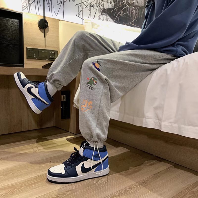 Quần jogger cotton ống rộng phong cách Hàn Quốc thời trang S-3XL