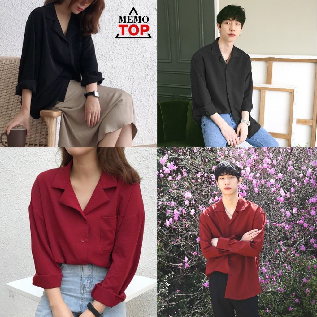 Áo sơ mi nữ form rộng có bigsize trắng đen kiểu hàn quốc tay dài công sở đẹp MEMOTOP MM01