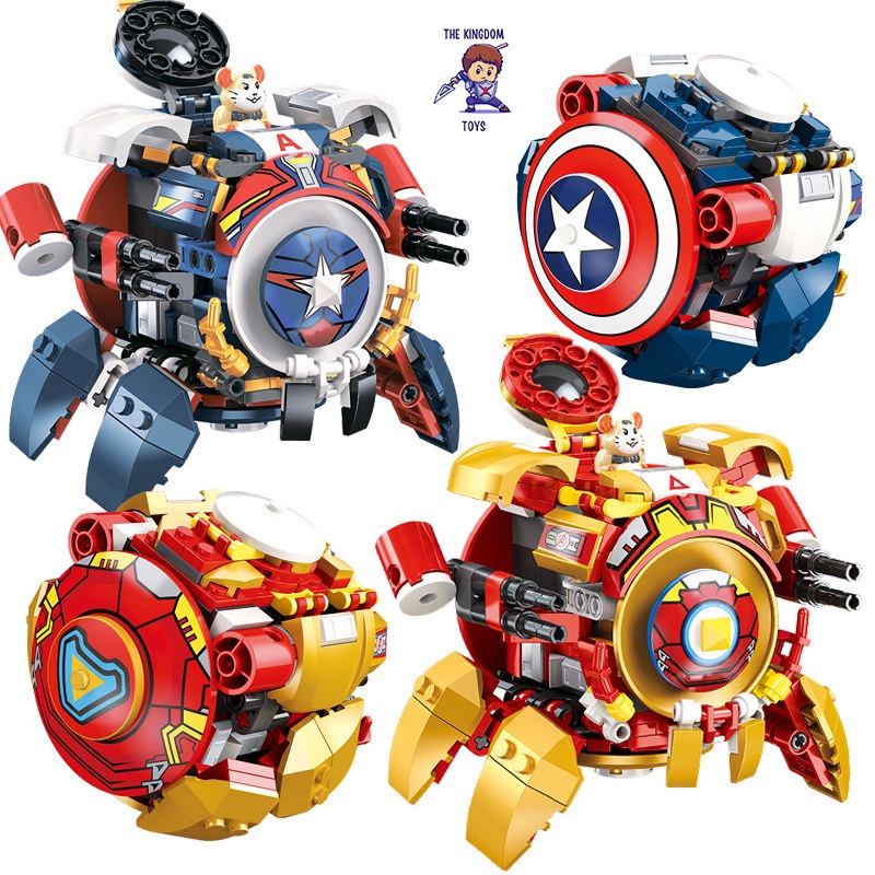 Đồ Chơi Lắp Ráp Mô Hình Wrecking Ball Hammond Đèn Laser Chuột Hamster Iron Man / Captain American / Batman