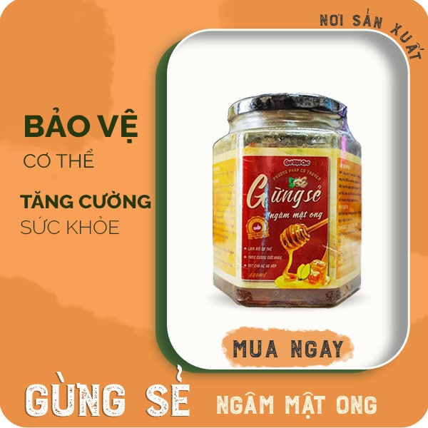 Gừng sẻ ngâm mật ong nguyên chất