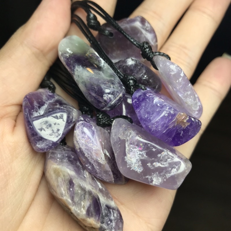 [Amethyst]Vòng cổ, dây chuyền đá t.nhiên, đá thanh tẩy