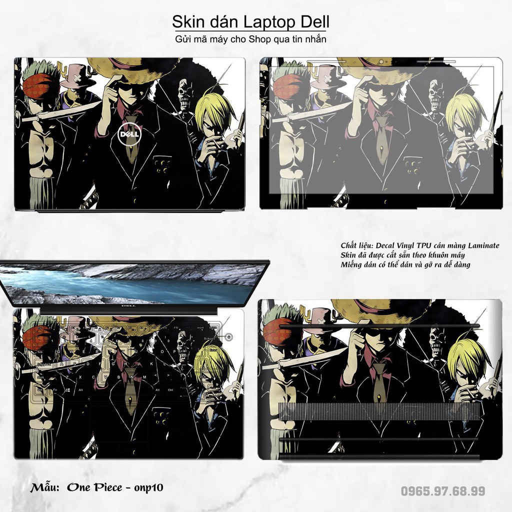 Skin dán Laptop Dell in hình One Piece _nhiều mẫu 10 (inbox mã máy cho Shop)