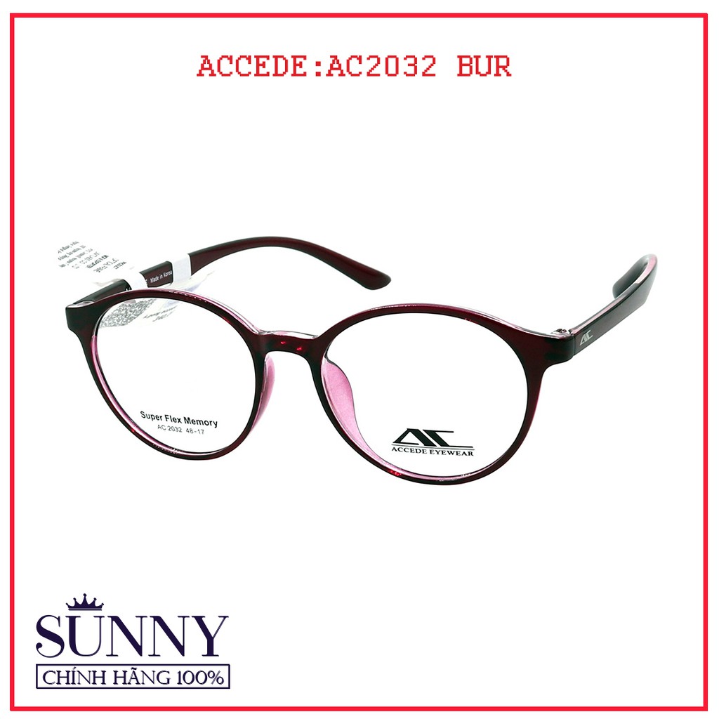 AC2032 - Gọng kính nam nữ Accede unisex (nhiều màu) chính hãng Korea - - kèm tem chống hàng giả do bộ công an cấp