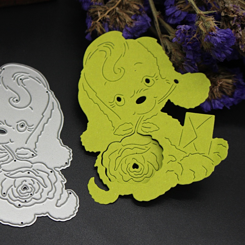 Khuôn Cắt Giấy Kim Loại Hình Chú Chó Đáng Yêu