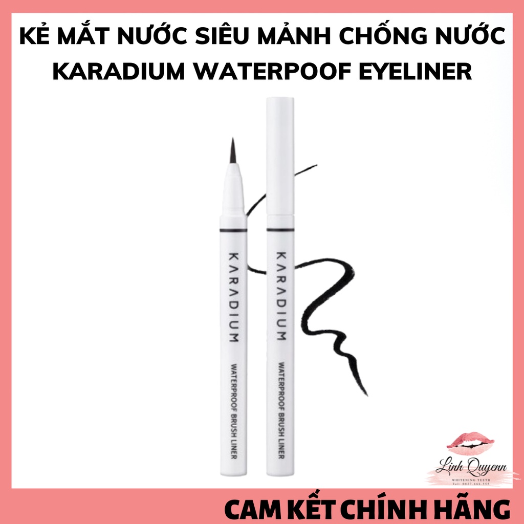 Bút Dạ Kẻ Mắt Siêu Mảnh Karadium Waterproof Brush Liner Black