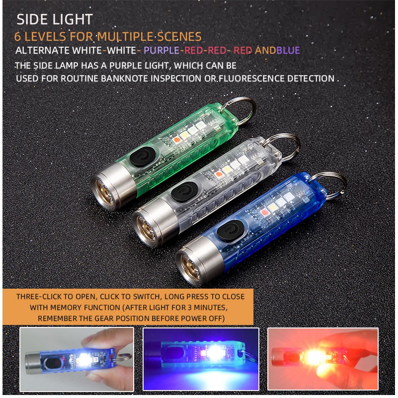 Móc Khóa Đèn Pin LED Mini Chống Thấm Nước SST20 AloneFire S11