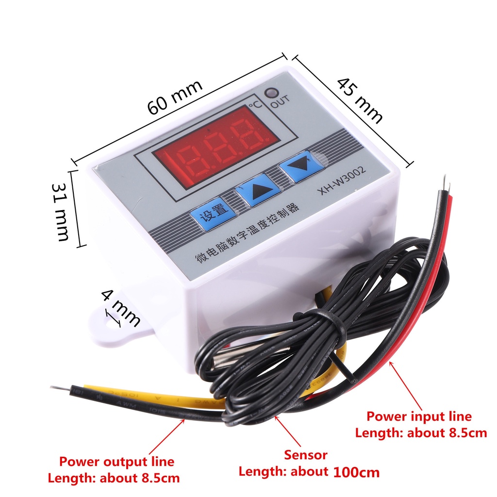 Nhiệt Kế Kỹ Thuật Số Điều Khiển Nhiệt Độ XH-W3002 12V / 110-220V