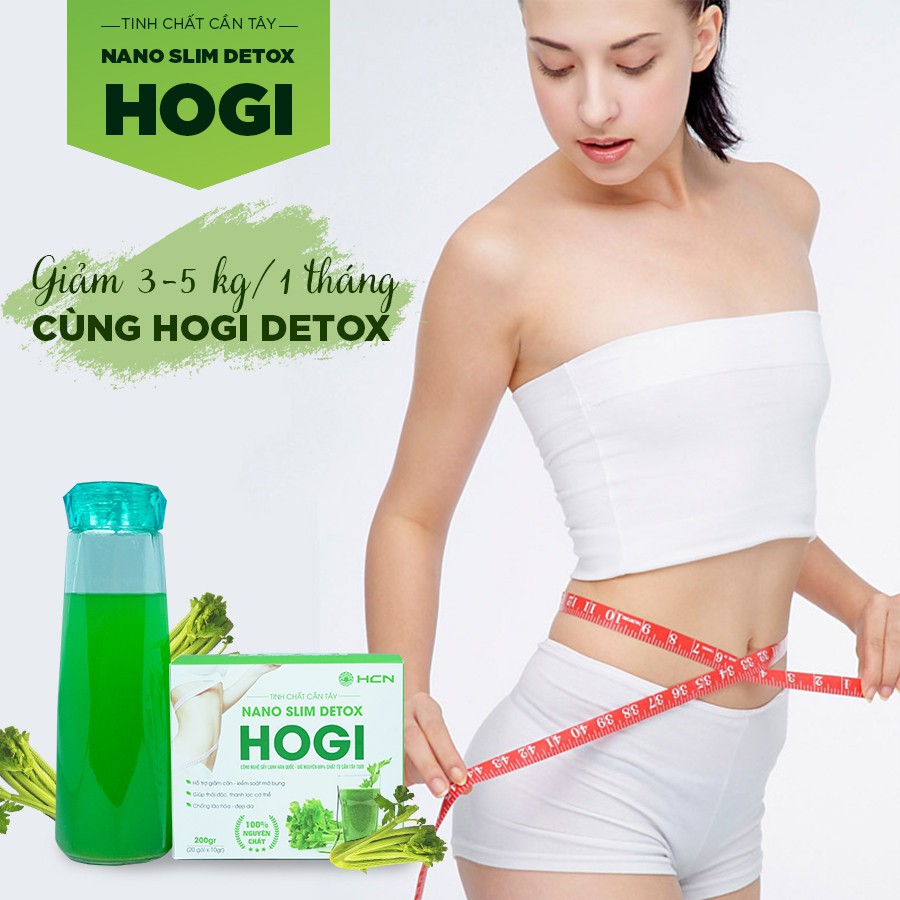 Tinh chất cần tây Hogi giúp giảm cân giữ dáng mang đến vòng eo thon gọn - Hộp 200g (20 gói) | BigBuy360 - bigbuy360.vn