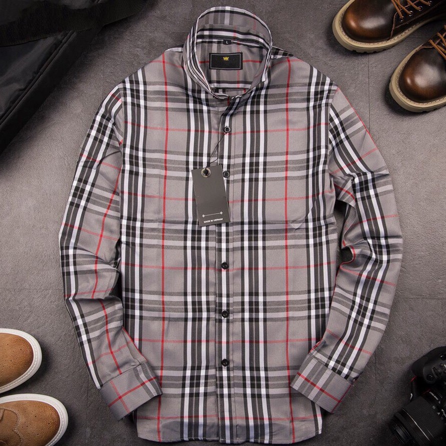 Áo sơ mi nam hàn quốc đẹp dài tay kẻ sọc cao cấp F8888 loại kẻ màu BBR0035