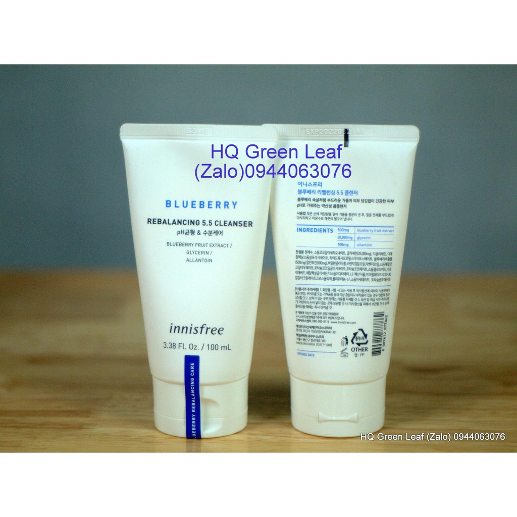 sữa rửa mặt innisfree Blueberry rebalancing 5.5 cleanser 100ml