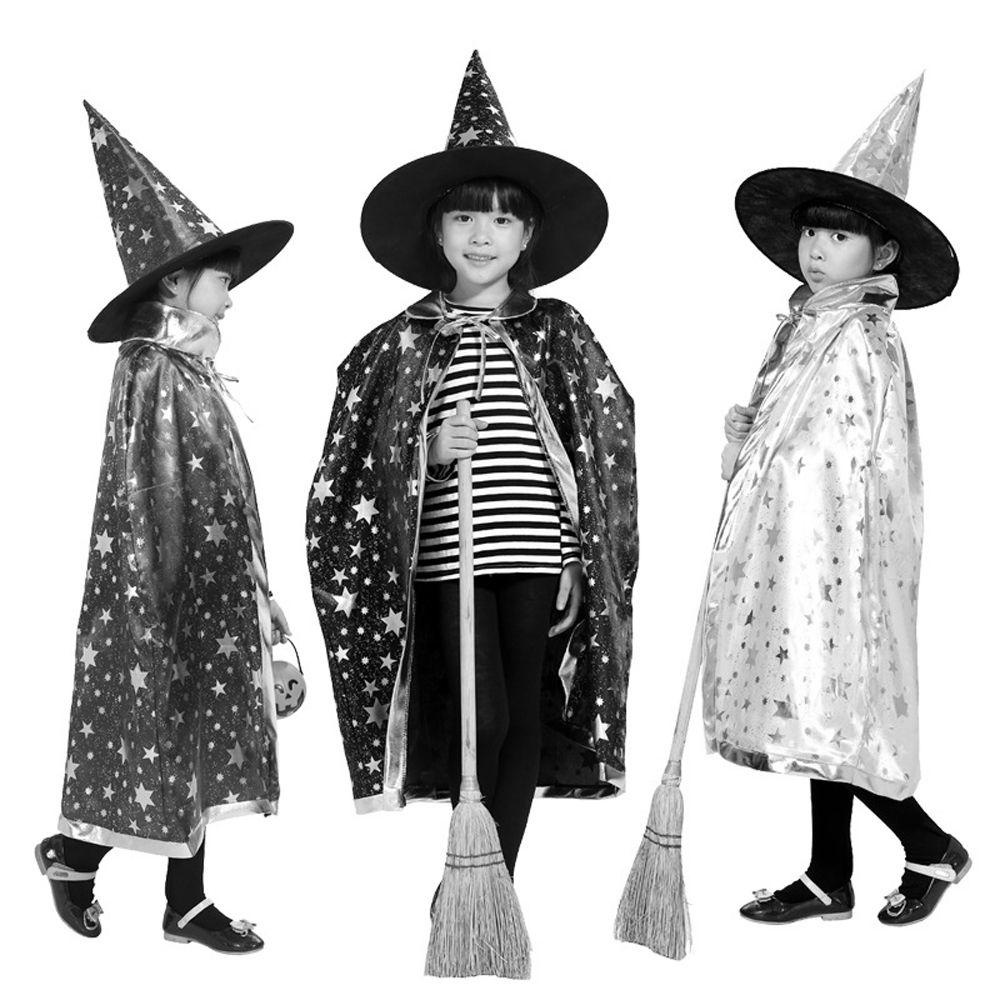 Fuhui Bộ Áo Choàng Và Nón Phù Thủy Vui Nhộn Phong Cách halloween Cho Bé Trai Và Gái