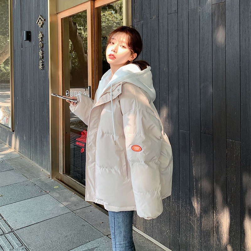 Áo phao béo phong cách hàn quốc, áo khoác có mũ unisex