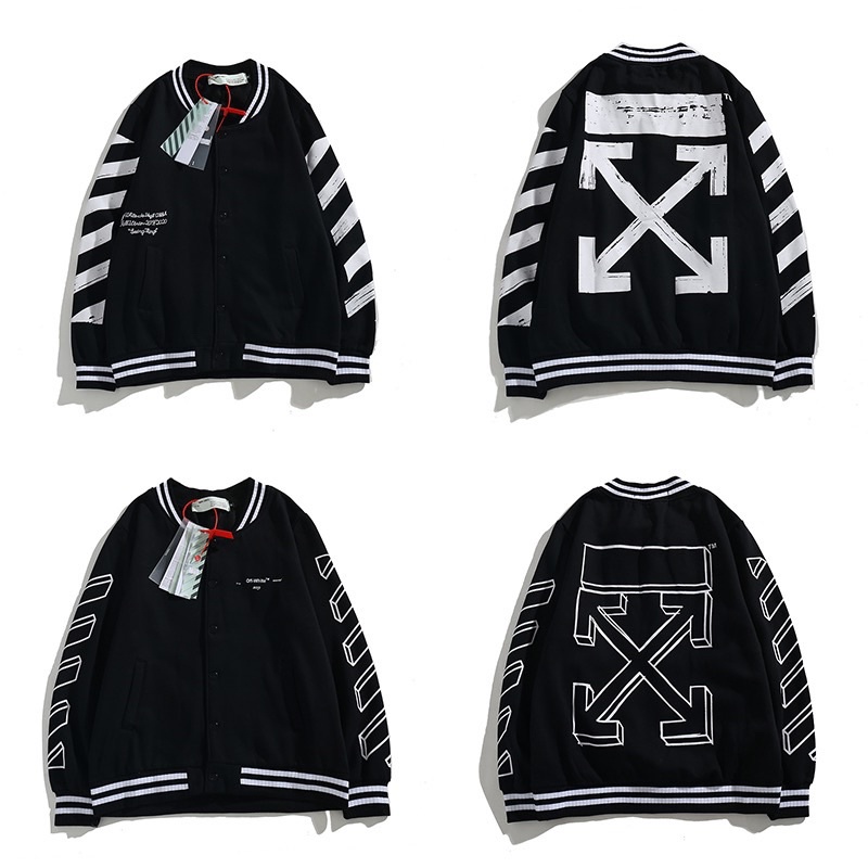Áo Bomber Off White Nỉ Bông