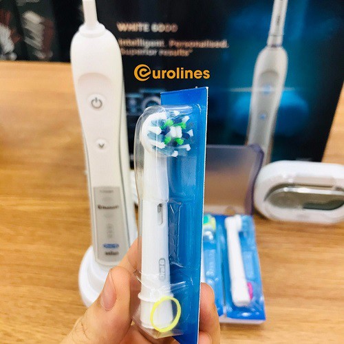 Bàn chải điện Oral-B SmartSeries White 6000 + Bluetooth [Nhập Khẩu Đức - Bảo Hành 12 Tháng]