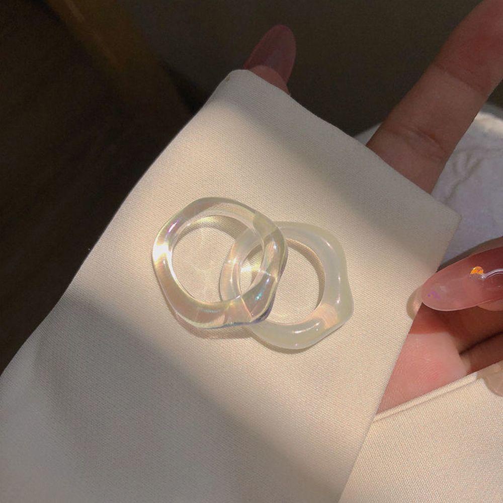 Nhẫn Màu Trong Suốt Độc Đáo Phong Cách Punk Cho Nữ