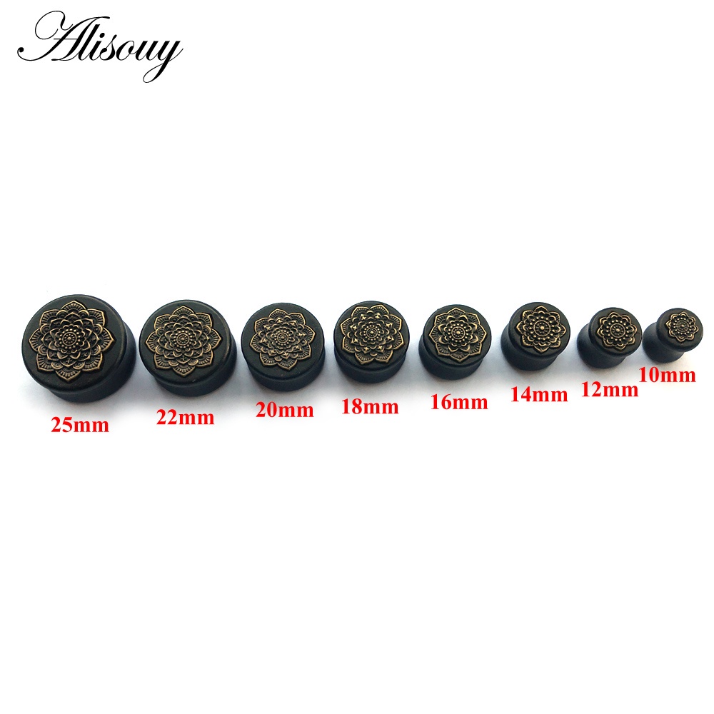 Bộ 2 Khuyên Nong Tai Bằng Gỗ Mới 10mm-25mm
