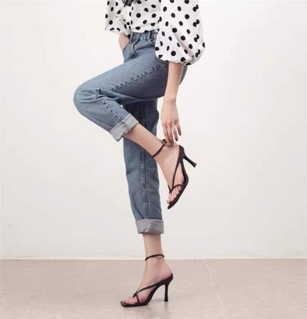 Sandal cao gót kẹp ngón mã B4 siêu xinh