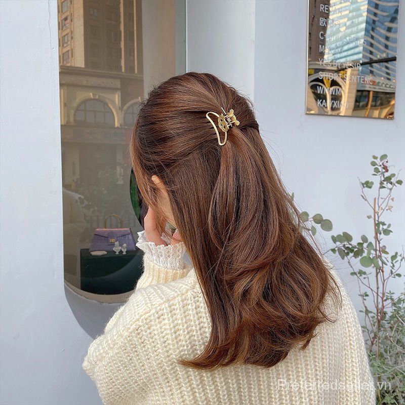 New Barrettes Metal Adult Hair Volume Less Back Head Mini Claw Clip Online Influencer Refined Ponytail Clip wngN