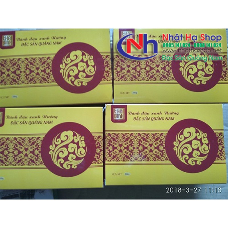 Bánh đậu xanh nướng Thái Bình gói lớn 300g