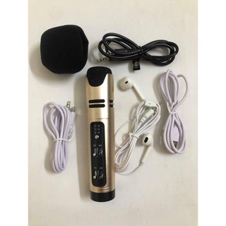 MIC LIVE STREAM KARAOKE ĐA NĂNG C16 GIẢ GIỌNG ĐỦ DÂY KẾT NỐI TẶNG TAI PHONE
