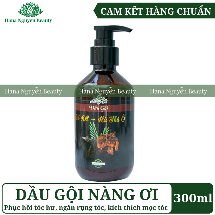 Dầu Gội Bồ Kết Hà Thủ Ô Nàng Ơi Thiên Nhiên Việt 300ml