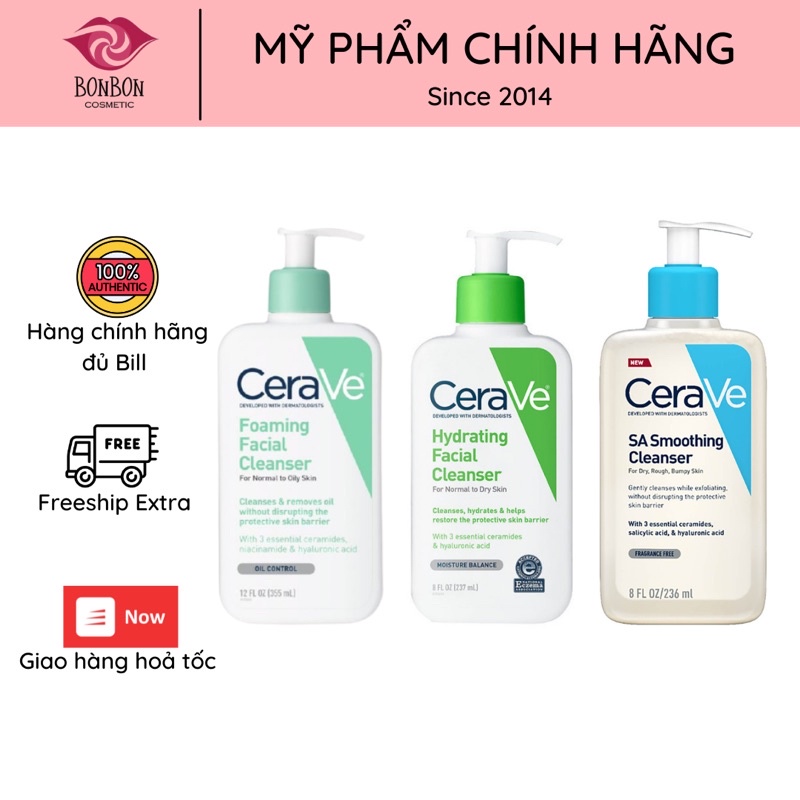 Sữa Rửa Mặt Cerave các loại có sẵn size 473ml 236ml