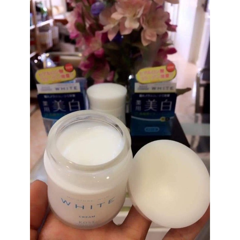 [Vitamin C Hàm Lượng Cao] Kem dưỡng trắng mờ thâm Kose Moisture Mild White Nhật Bản 55gr