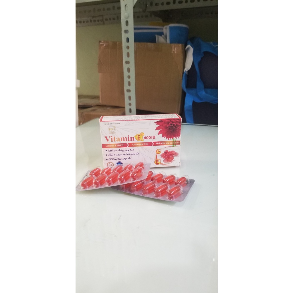 Vitamin E400 IU hỗ trợ chống oxy hóa, hạn chế lão hóa da, làm đẹp da