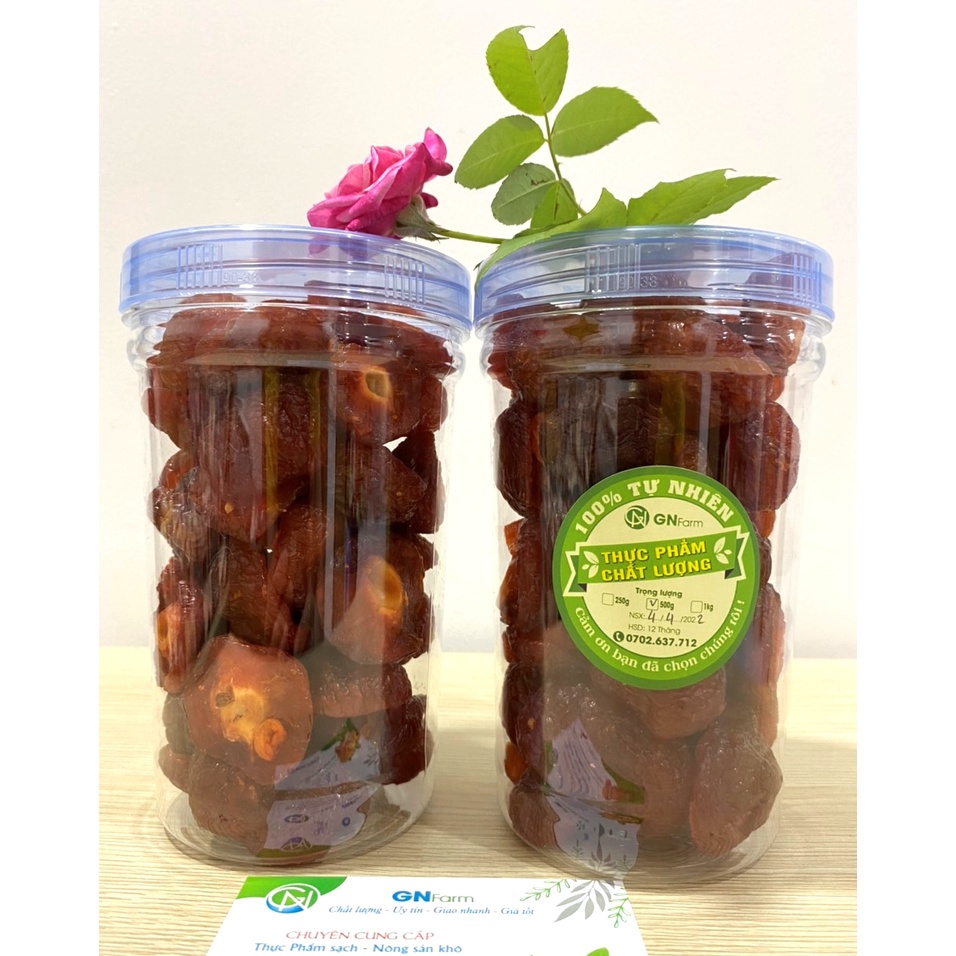 Táo Chẻ Đôi Mứt Anh Đào Ăn Vặt Cực Ngon - Hộp 500g