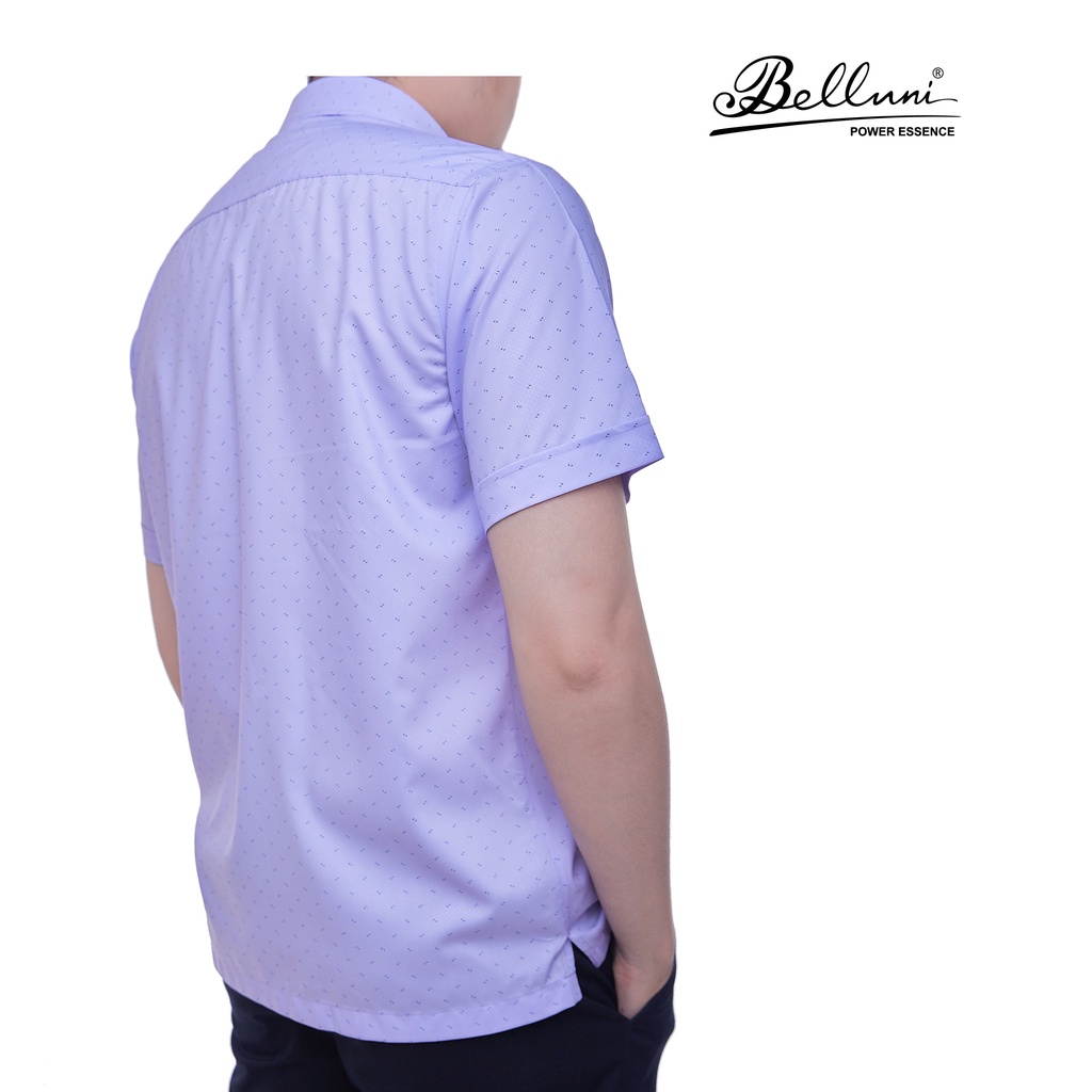 Áo sơ mi nam ngắn tay BELLUNI vải sợi sồi mềm mại thoải mái - ABN.SPM.BE.213.V5
