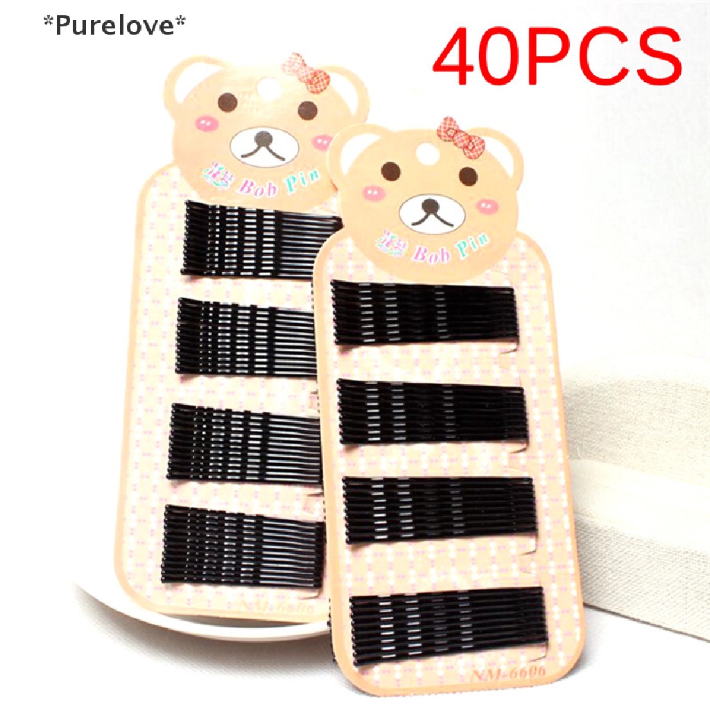 Set 40 Kẹp Tóc Màu Đen Đơn Giản Thời Trang Cho Nữ