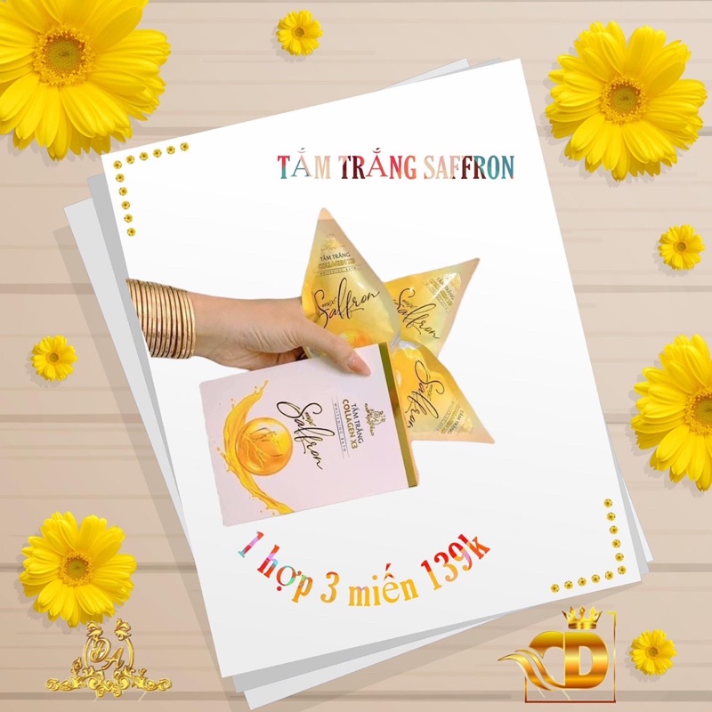 tắm trắng saffron collagen x3 đông anh chính hãng