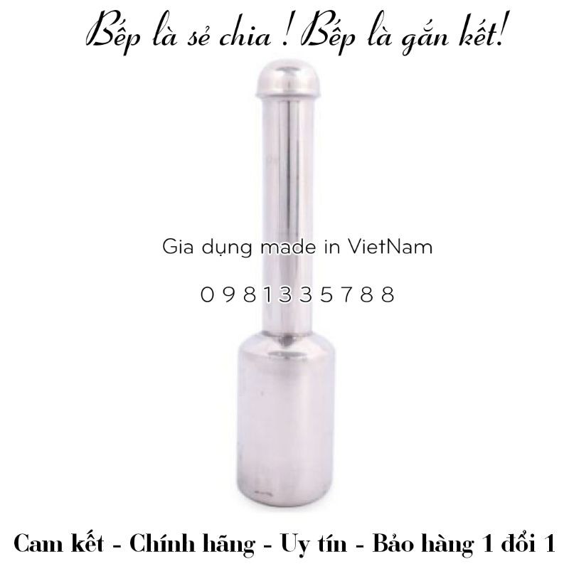Chày inox 304 chính hãng Vietcook, chày giã cua hành tỏi tiêu đập đá...inox 304