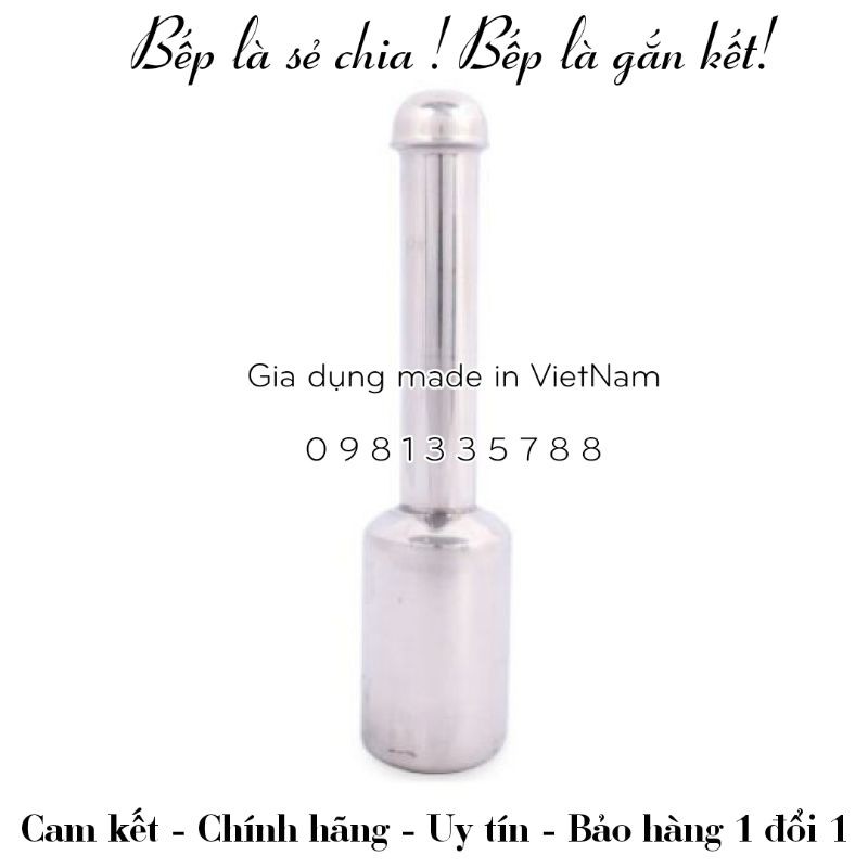 [VIETCOOK OFFICIAL] Chày inox 304 chính hãng Vietcook, chày giã cua hành tỏi tiêu đập đá...inox 304