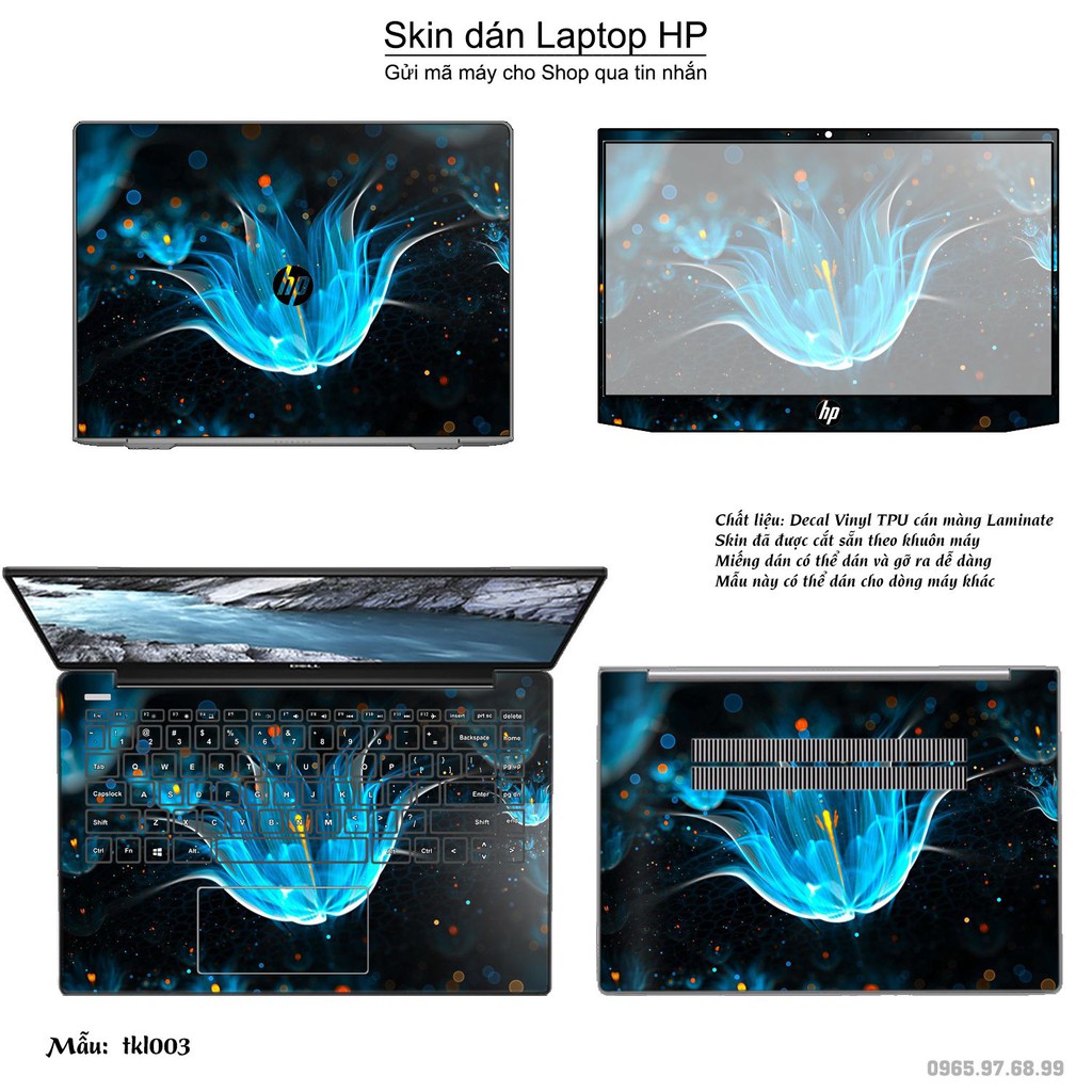 Skin dán Laptop HP in hình thiết kế (inbox mã máy cho Shop)