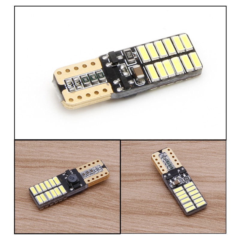 Đèn LED DC 12V T10 4014 SMD 24 bóng sáng trắng cao cấp thích hợp dành cho xe ô tô