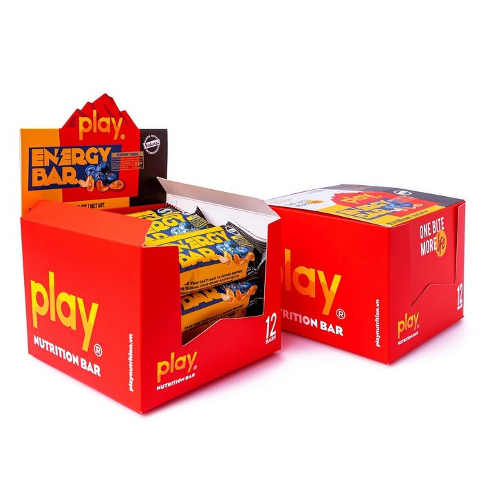 Thanh Năng Lượng Thanh Ngũ Cốc Giảm Cân - Bánh Thuần Chay Play Energy Bar Vị Việt Quất Hạt Điều 33Gr SP2.2